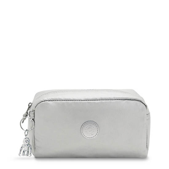 Bolsas Kipling Gleam Metallic Pouch Plateados | MX 2133VR